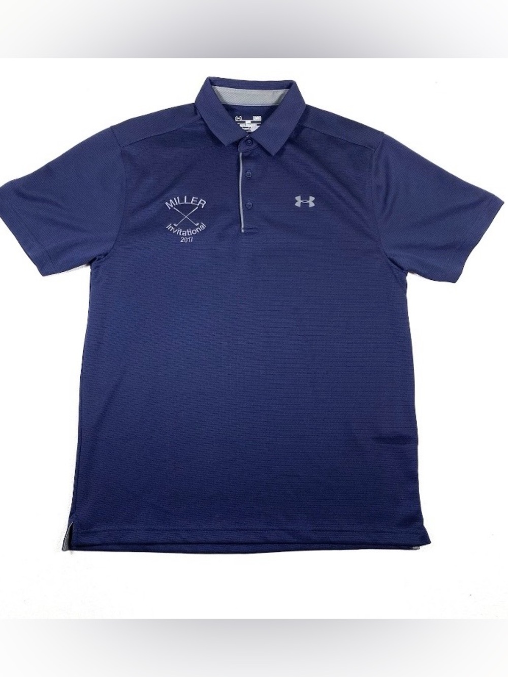 Under Armour HeatGear Polo Mens L Navy Miller Invitational 2017 UPF 30 NWT